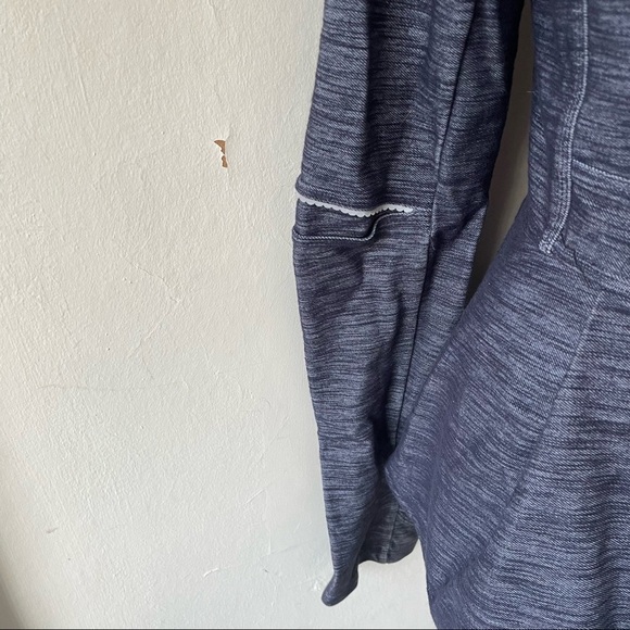 Lululemon Deep Indigo Blue Chambray Slim Fit Reflective Ride On Blazer Jacket 4 - Picture 7 of 11